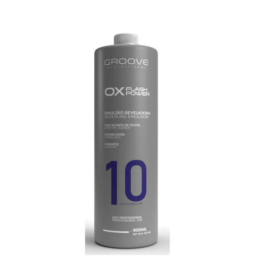 OX Flash Power Stabilized Oxidant Revealing Emulsion 10 Vol. 900ml - Groove