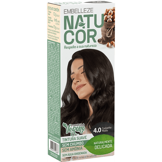 Natucor Hair Dye Naturally Delicate Medium Brown Hazelnuts