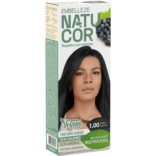 Natucor Hair Dye Naturally Inspiring Black Black Black Grape Complete