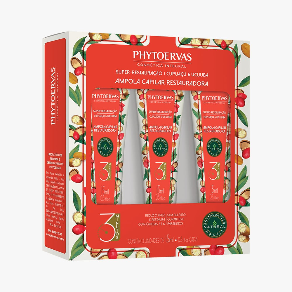 Phytoervas Super Hair Light Bulb Cupuaçú and Ucuúba 3 / 15ml